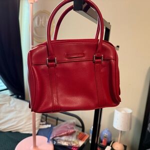 Elegant Red Leather Handbag